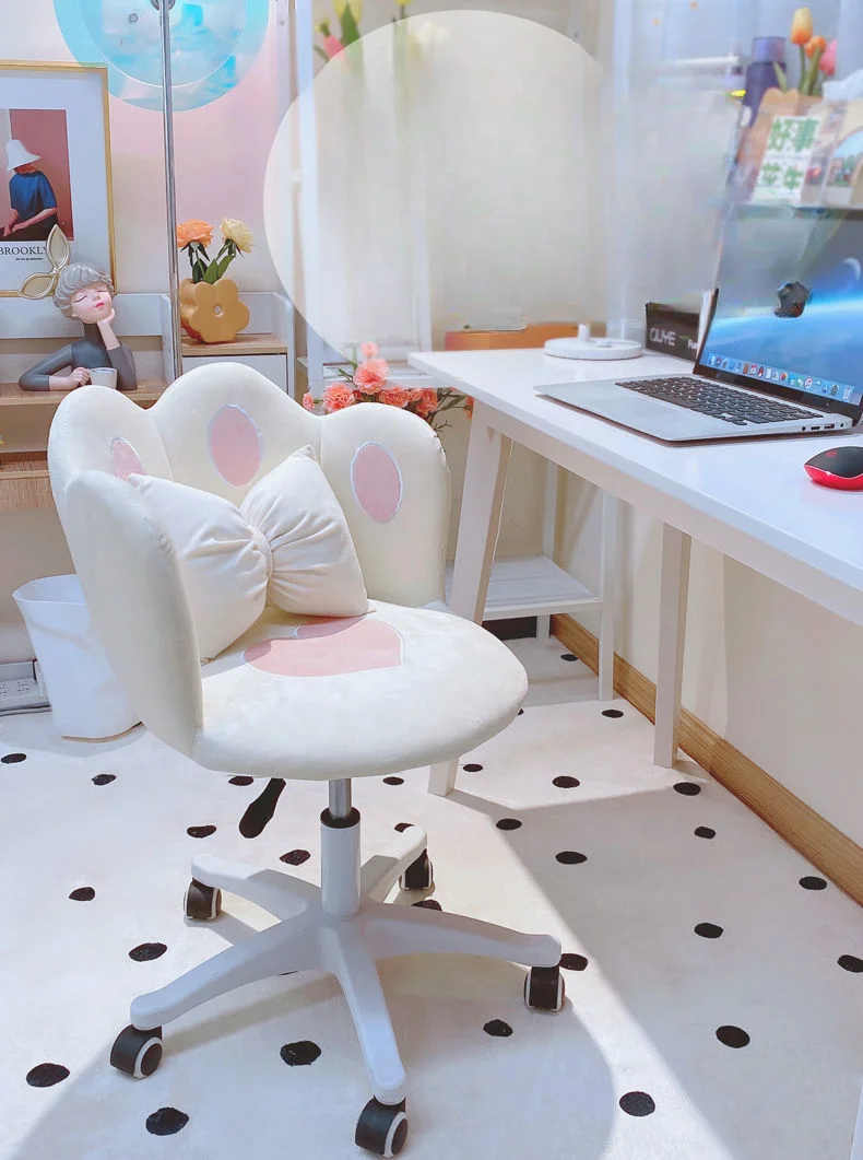 Description Picture 2 of itemBedroom Dormitory Computer Chair Home Office 360° Swivel Makeup Chair Handrail Back Nordic Desk Chair Fauteuil Design Furniture