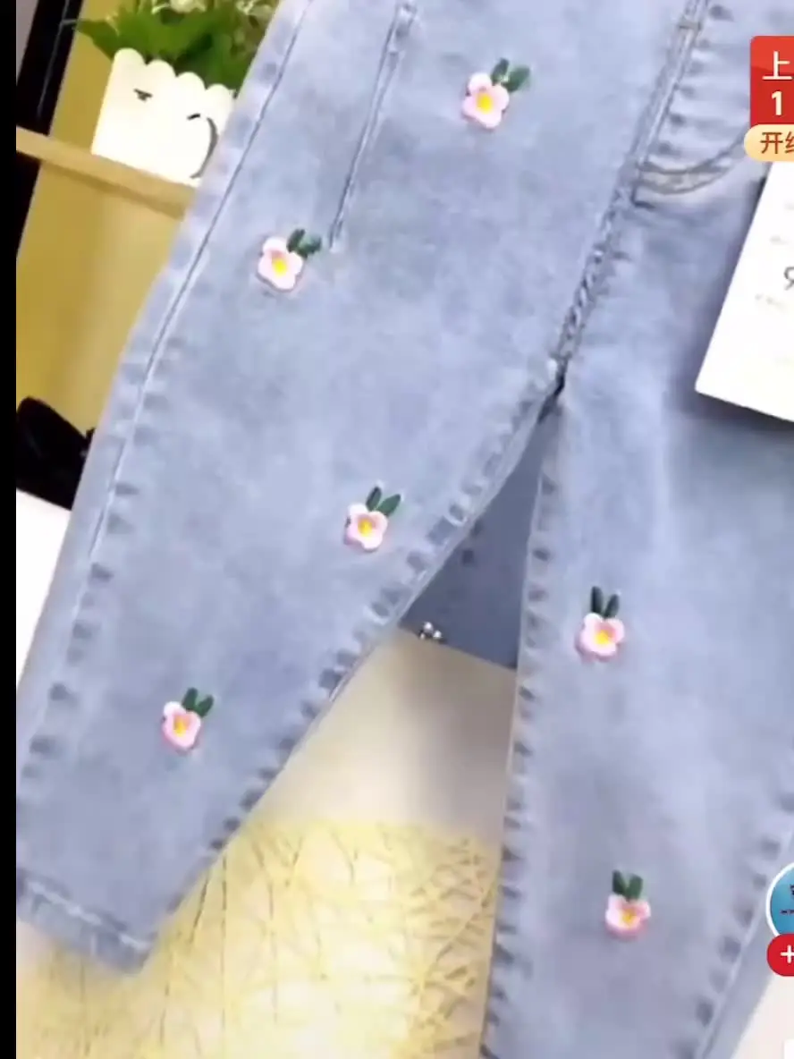 Детские прямые джинсы Streetwear