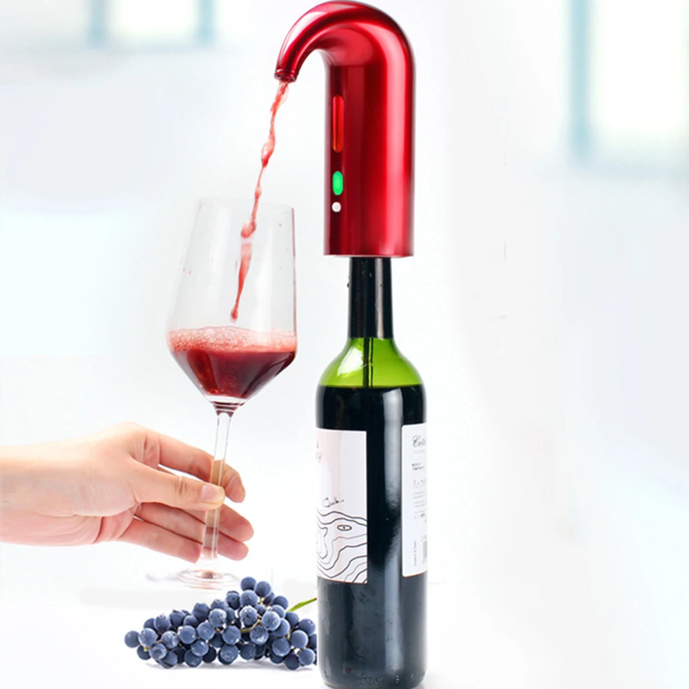 

Household Smart Electric Red Wine Dispenser Quick Sobering Automatic Wine Decanter USB Charging Aerator Pourer For Kitchen Party