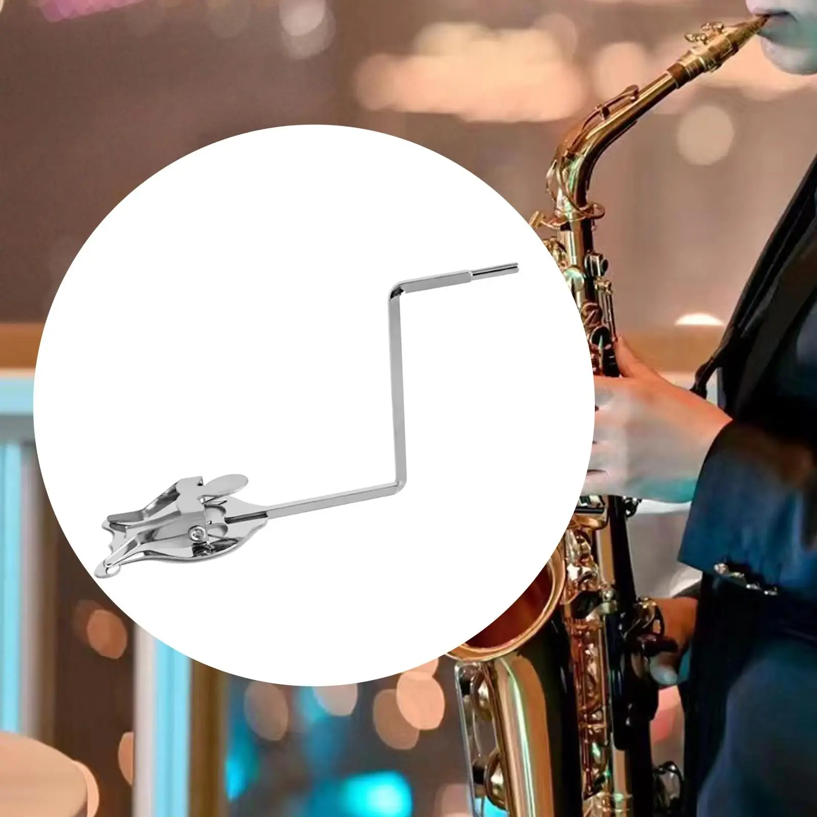 Sax Marching Clamp On Sax Clip Stand Metal Round Plug Sheet Music Clip Sassofono Marching Clip Holder Per Alto Tenore Sax Lyre