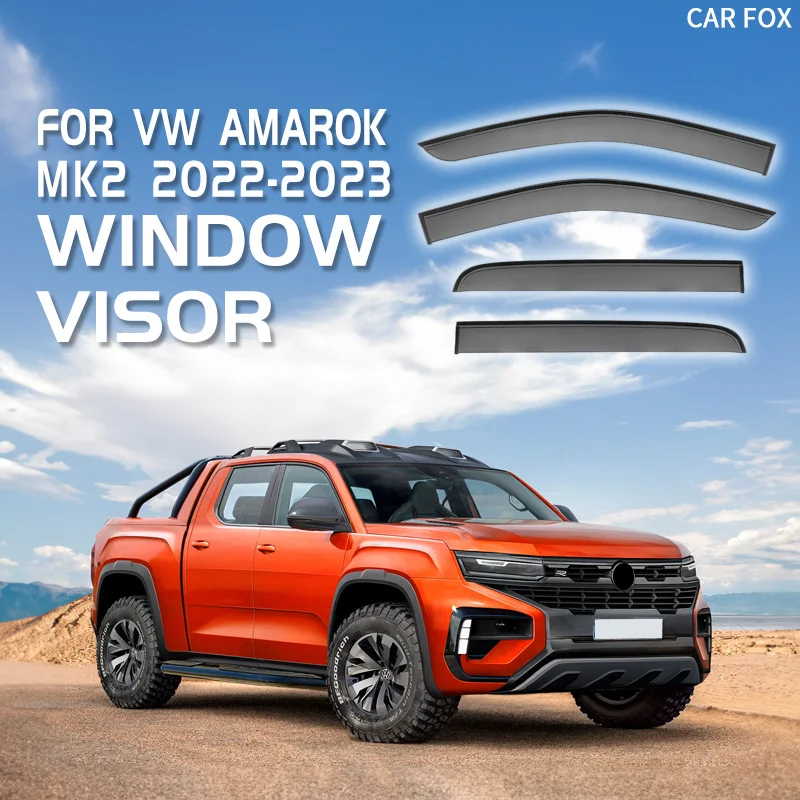 Per Volkswagen Amarok 2010-2023 Visiera Finestra In Plastica Vent Shades Protezione Deflettore Pioggia Sole Per Volkswagen Amarok 2010-2023