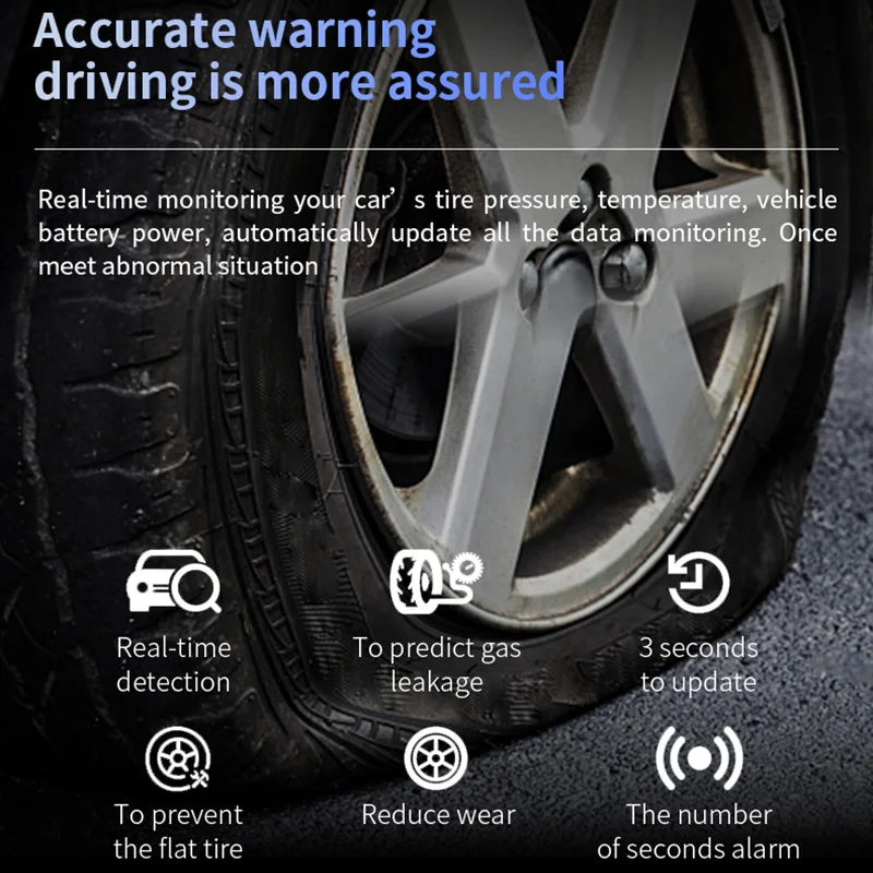 CODASH Ʈ ڵ TPMS Ÿ̾ з ͸ ý,  LCD ÷, 6 Ÿ̾ , 0-13.7   溸