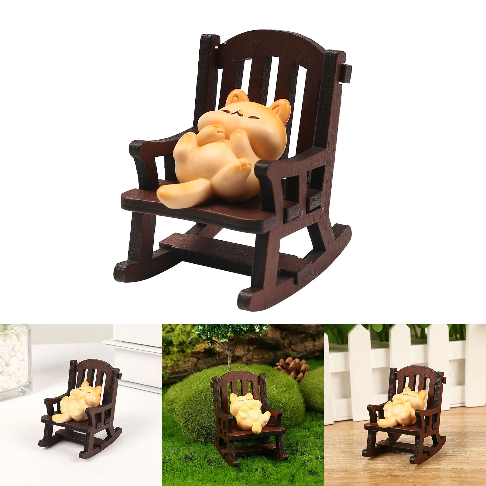 

Handmade Wood Carving Cat Statues Wooden Sculpture Office Table Ornaments Memorial Gift Cute Decoration 2024 Crafts Statue