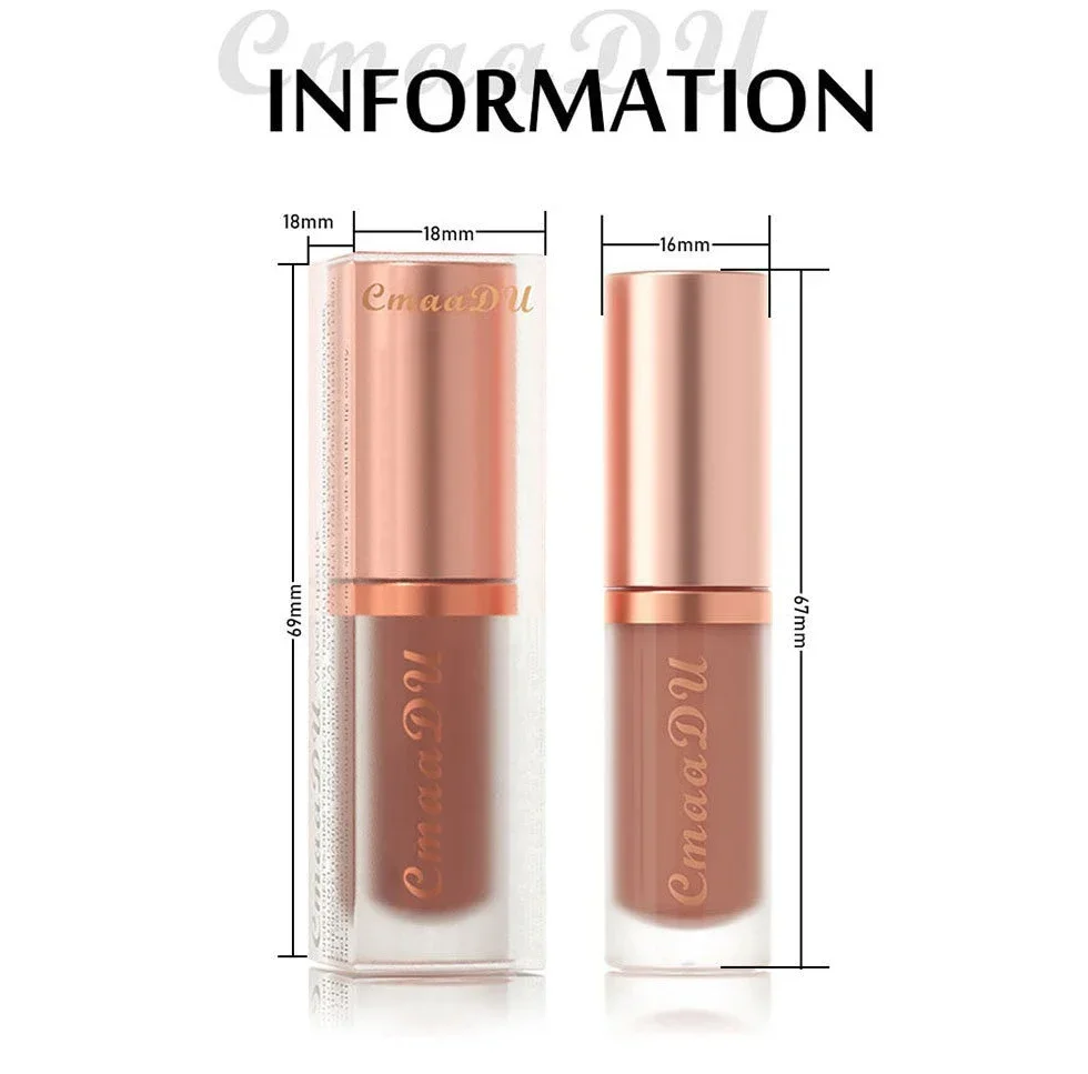 12 Colors Matte Lipstick Red Waterproof Sexy Makeup Lip Tint Smooth Nude Brown Pink Long Lasting Non-stick Lip Cosmetic Make Up 6