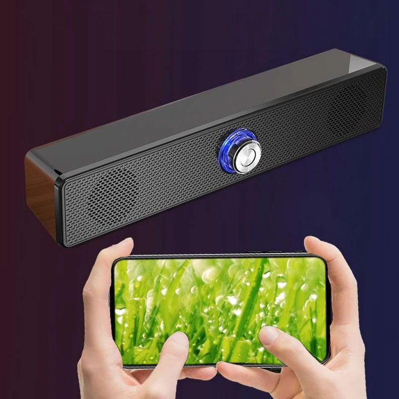 홈 시어터 HIFI 휴대용 유선 스피커 스테레오 베이스 사운드 바 USB 서브우퍼 컴퓨터 TV 휴대폰용
