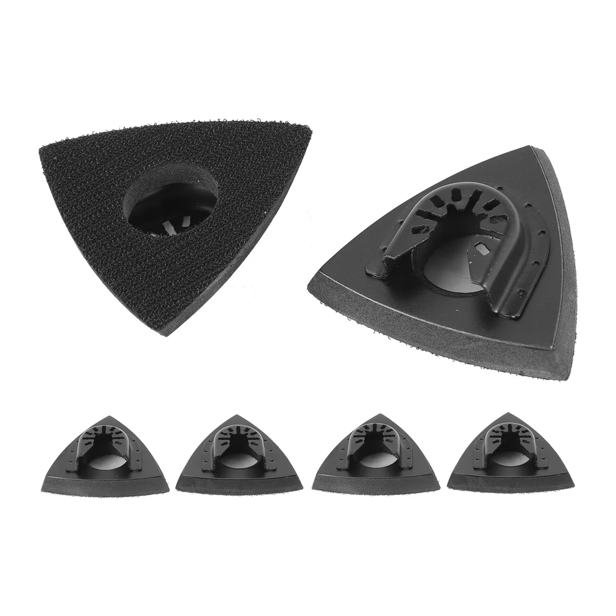 6 Pcs 3-1/8 Inch Power Oscillating Tool Sanding Pads, 80mm Triangle Sanding Pads Universal Quick-Release Multitool Pad 101pcs triangular sanding pad 3 1 8 inch sandpaper 60 80 100 120 240 grits triangle multitool sanding disc kit