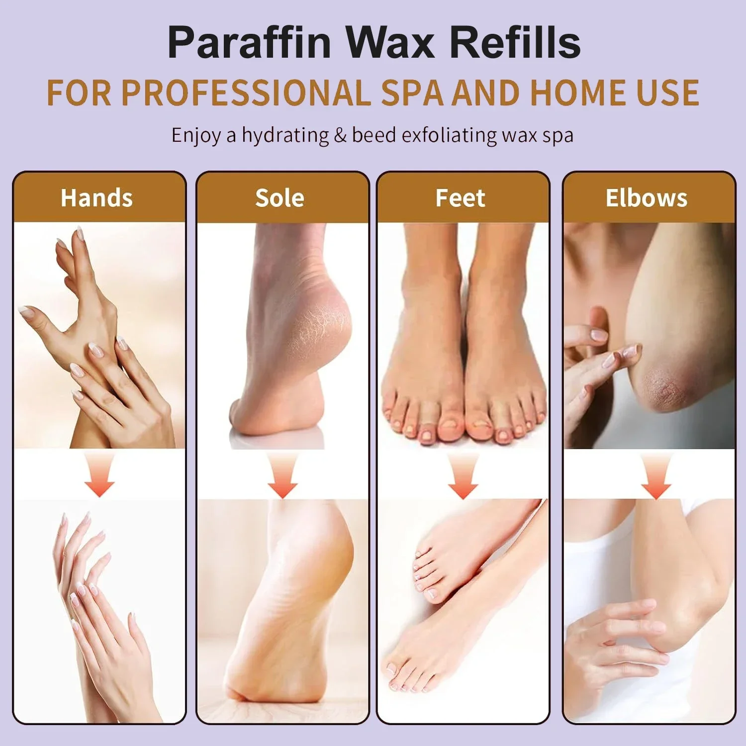 200g-450g Hand Mask Peel Off Hand Wax Hands Care Paraffin Moisturizing Hydrating Nourishing Exfoliating Bath Film
