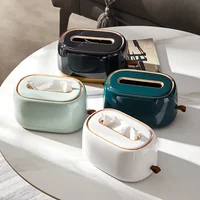 1PC Tissue Box Holder With Spring Desktop Wall-mounted Tissue Box Cover Paper Towel Dispenser Paper Extraction Dispenser for Car 1