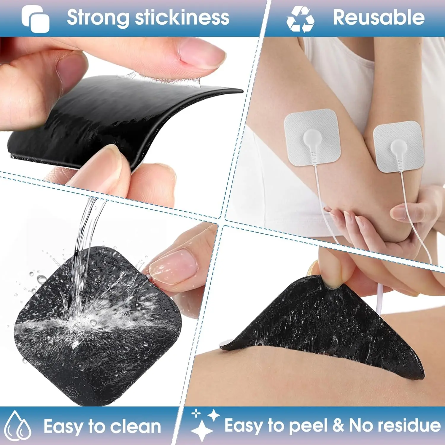 50/10PCS EMS Muscle Stimulator Replacement Massage Patch Self-Adhesive Electrode Pad For Tens Acupuncture Physiotherapy Machine