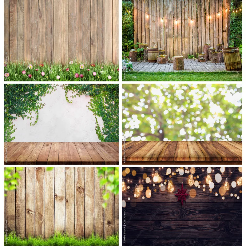 

SHUOZHIKE Art Fabric Photography Backdrops Landscape Planks Photo Studio Background Props 2216 HJK-03