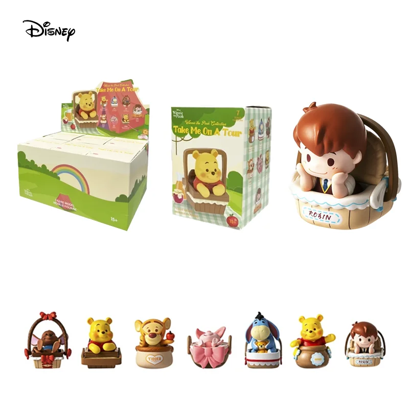 

Genuine Disney Minio Mystery Boxes Winnie The Pooh Series Takes Me On A Trip Themed Blind Box Trendy Toys Figure Ornaments Gift