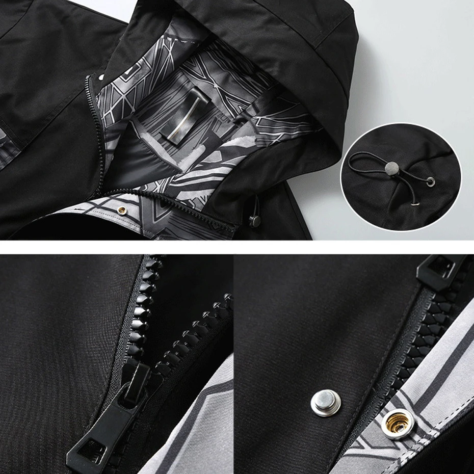 Plus Size 10XL 11XL Jacket Men Hip Hop Streetwear Patchwork Jacket Coat Male Hooded Jackets Big Size 10XL 11XL 4