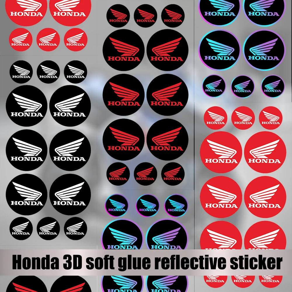 Pegatinas 3D con Logotipo de Coche, Aptas para Motocicletas Honda, Reflectantes, Impermeables, Decorativas, Adhesivas y Suaves