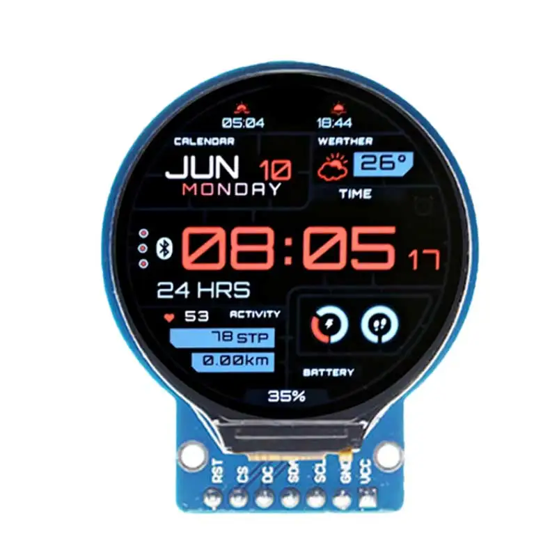 �Ƶ��̳� ����� ���� ESP32 ���� STM32 ���̿�, 0.96 ��ġ 1.28 ��ġ ���� LCD ���÷��� ȭ��