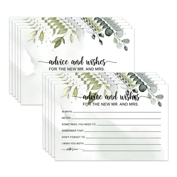 Greenery Wedding Advice Cards 1