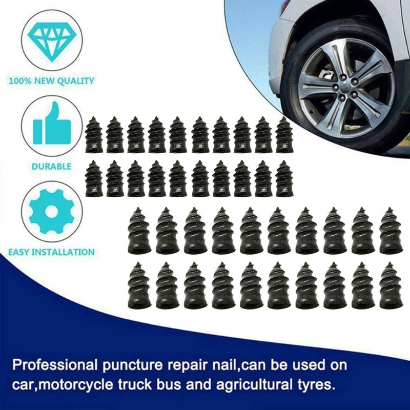 

Universal Vacuum Tyre Repair Nail for Auto Car Trucks Motorcycle Scooter Bike Tire Puncture Repair Tubeless Rubber Nails