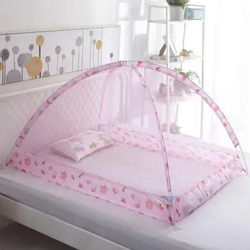 ZK40 Baby Mosquito Net Umbrella Cover Baby Free Installation Foldable With Bracket Yurt Mosquito Net Cartoon Cover Net 90x120cm