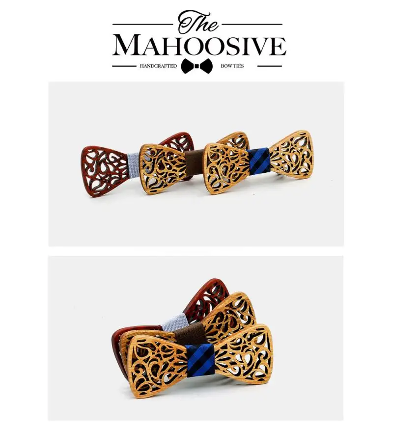 Noeud Papillon Enfant Children Butterfly Kids Bow Tie For Boys Accessories Bowtie Wooden Neck Wear Bowknot Christmas Bow Ties