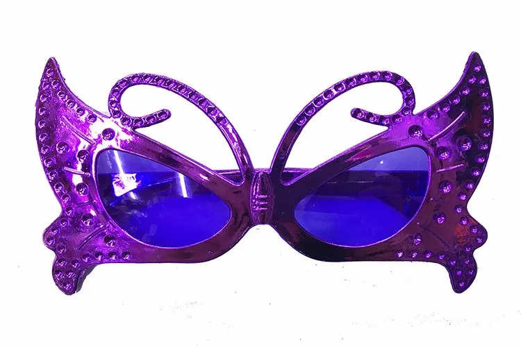 Cor roxa plástico festa de natal borboleta figurado óculos|Boneca Playsets|  - AliExpress