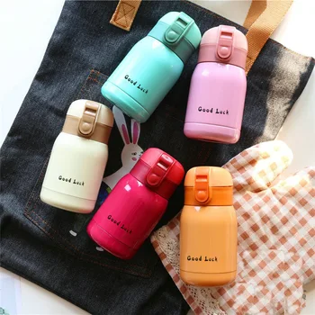 200 ml/360 ml mignon bonbons Mini Thermos tasse enfants dessin animé bouteille d'eau chaude en acier inoxydable thermique tasse à café flacon isolé 1