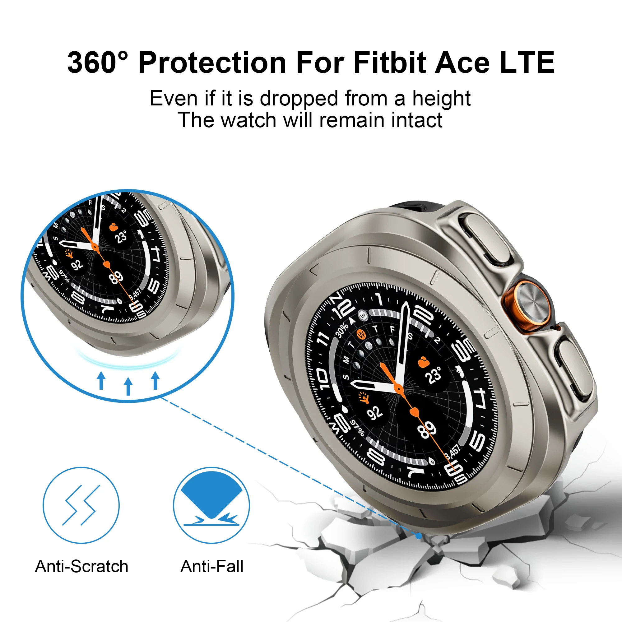 Durable Hollow Frame Protective Bumper for Galaxy Watch Ultra 47mm