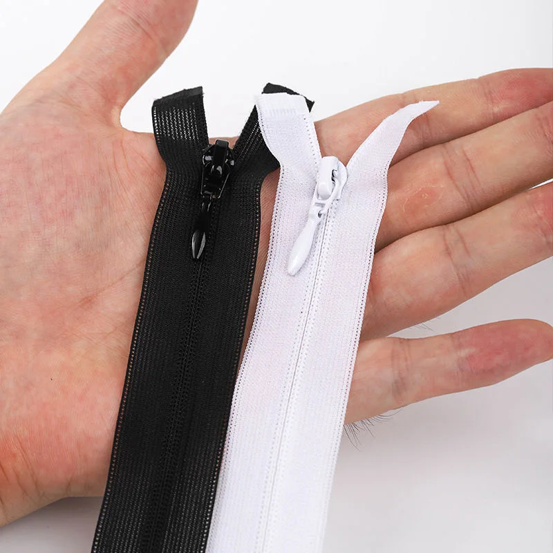 Sawoake 2 stuks #5 18 cm scheidende jas ritssluitingen voor naaien jassen jas ritssluiting grijs gevormde kunststof ritssluitingen bulk Tailor DIY naaigereedschap voor kledingstuk/tassen