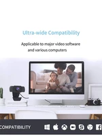 New 1080P Webcam Full HD Web Camera With LED Fill Light Microphone USB Plug Web Cam For PC Computer Mac Laptop Desktop Camera - Image 4