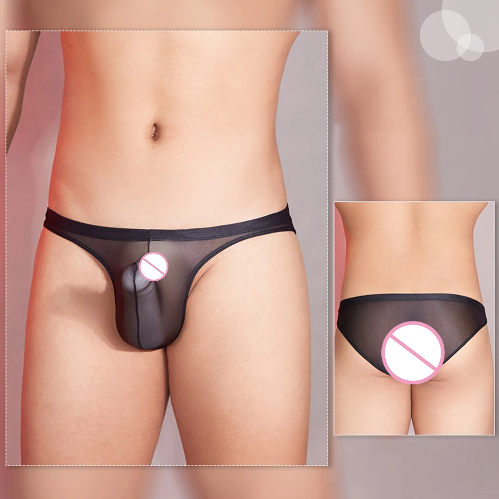 

Low Waist Thongs Underwear Sexy Men's Briefs Elastic Lingerie Oil Shiny Panties Suitable for Waist 64 110cm