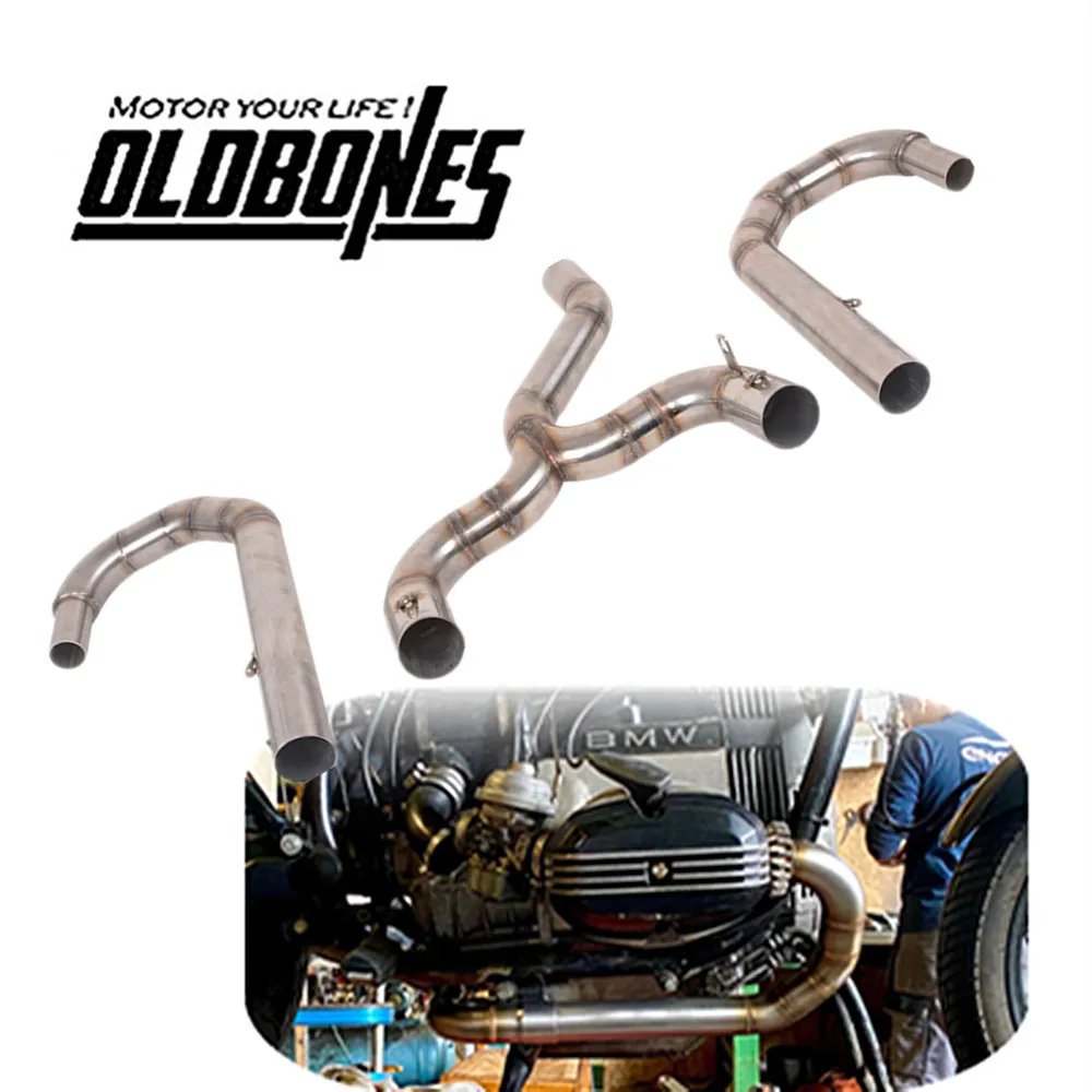 

35 мм/38 мм/40 мм для BMW R45 R65 R75 R80 R100 Cafe Racer Передняя выхлопная головка 2 в 1 мотоциклетный глушитель трубоколлектор коллектор