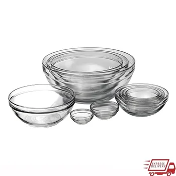10-Piece Glass Mixing Bowl Set – Microwave & Dishwasher Safe 1
