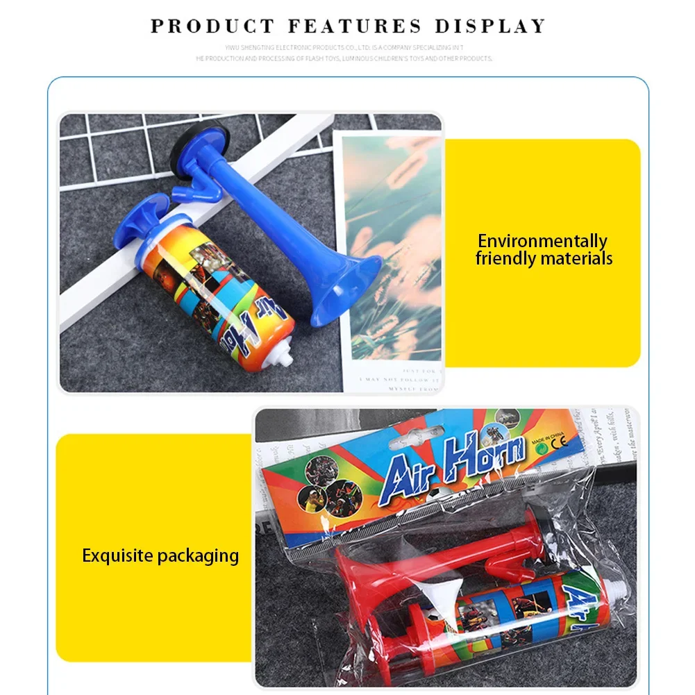 Handheld Air Horn with Loud Voice Football Stadium Horn Soccer Air Cheering Horn for Boating Sports Events Birthday Parties