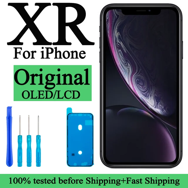 Écran Tactile Lcd Avec Métal Pour Iphone Xr, 100% Nouveau, Vente En Gros En  Usine - Mobile Téléphone Lcd - AliExpress