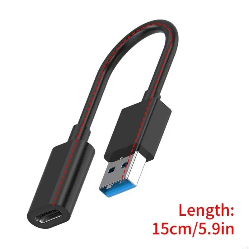 5GBPS USB A to Type C 여성 전원 케이블 헤드셋 컨버터 코드 15cm 5.9in y3nd