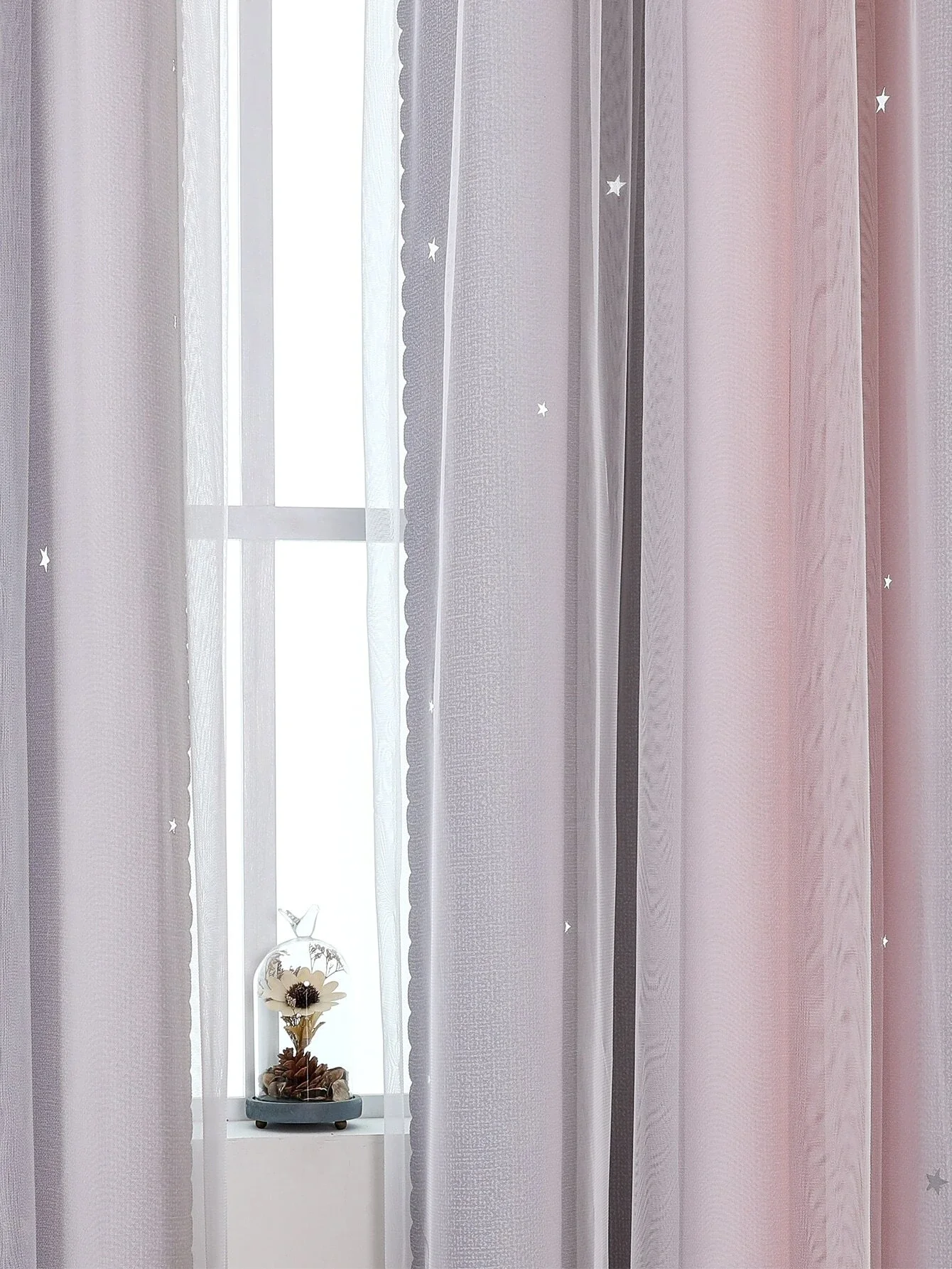 Blackout Kids Curtains for Bedroom Thermal Insulated Silver Twinkle Star Curtains for Boys Antique Grommet Top Window Treatment