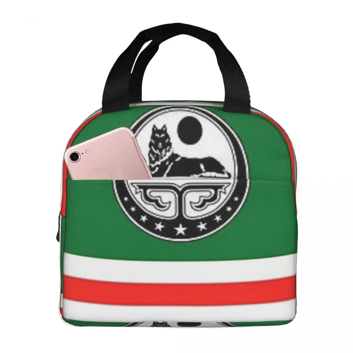 

ICHKERIA FREEDOM - ICHKERIA FLAG Lunch Bag Unisex Portable Cooler Thermal Insulated Lunch Box Picnic Storage Food Bento Box