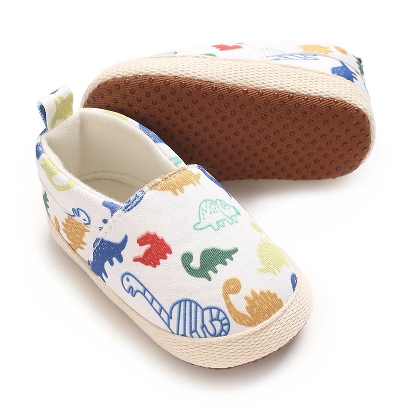 Newborn Baby Cartoon Graffiti Casual Canvas Sole Anti Slip Baby Shoes First Walking Children's Shoes