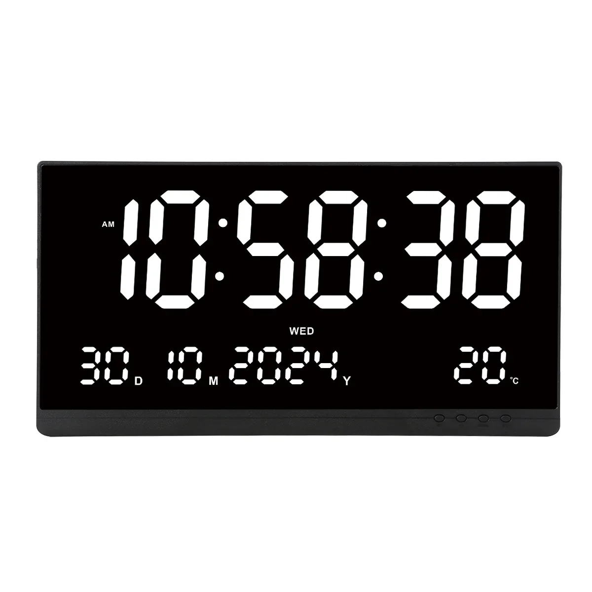 21 Polegada grande relógio de parede digital alimentado por usb calendário 12/24h tempo/dia/mês/idade/temperatura display eletrônico led despertador