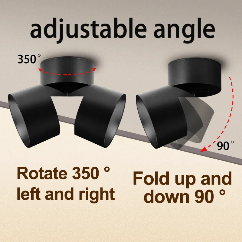 Foldable Led Ceiling Downlight 3 Color 220V for Living Room Bedroom Kitchen