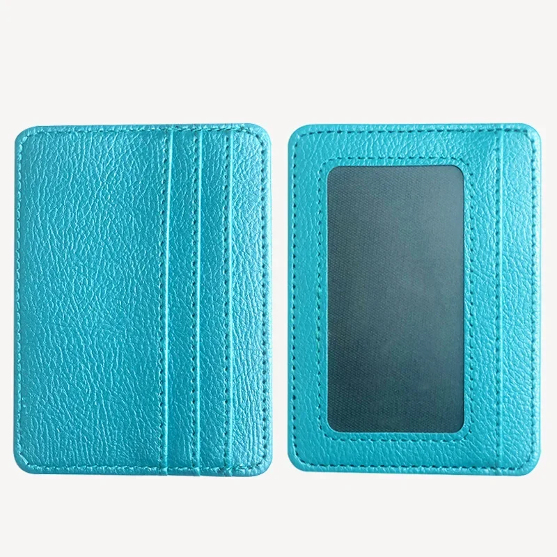 Porte-cartes mince pour hommes et femmes, porte-cartes de crédit bancaire, étui en poudre pour pièces de monnaie, portefeuilles pour cartes de visite, 1PC