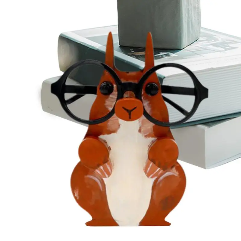 Wooden Animal Eyeglass Holder Stand for Home Decor