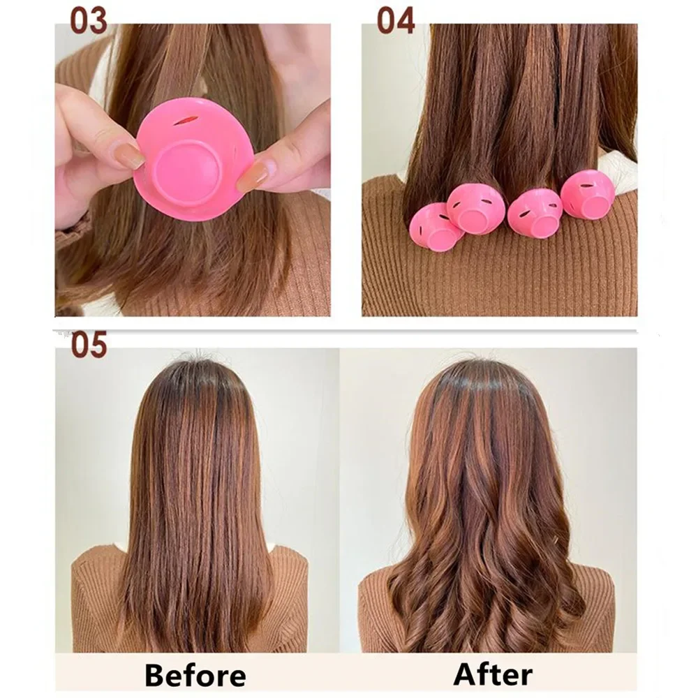 10pcs Magic Hair Curler Without Heat Hair Rollers Curlers Soft Silicone Hairstyle Roller Wave Formers Curling Hair Styling Tools