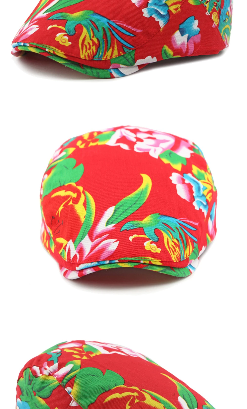 Ht4390 Baskenmütze für Männer Frauen chinesische Blumen bedruckte Baskenmütze Kappe männlich weiblich Vintage Künstler Maler Baskenmütze Hut verstellbare flache Kappe Männer – Detail 10