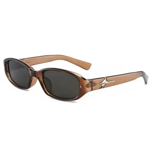 World Fashion Trend Oval Micro Curved Women's Sun glasses Leisure Travel Outdoor Cycling Sunscreen UV400 Men's Luxury Sunglasses - Image 9
