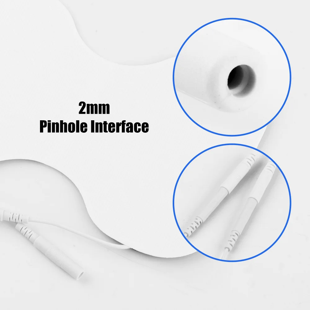 2/4PCS TENS Unit 2mm Plug Electrode Pad for Waist and Back Acupuncture Treatment Massager Replacement Muscle Stimulator Stickers electrode pads