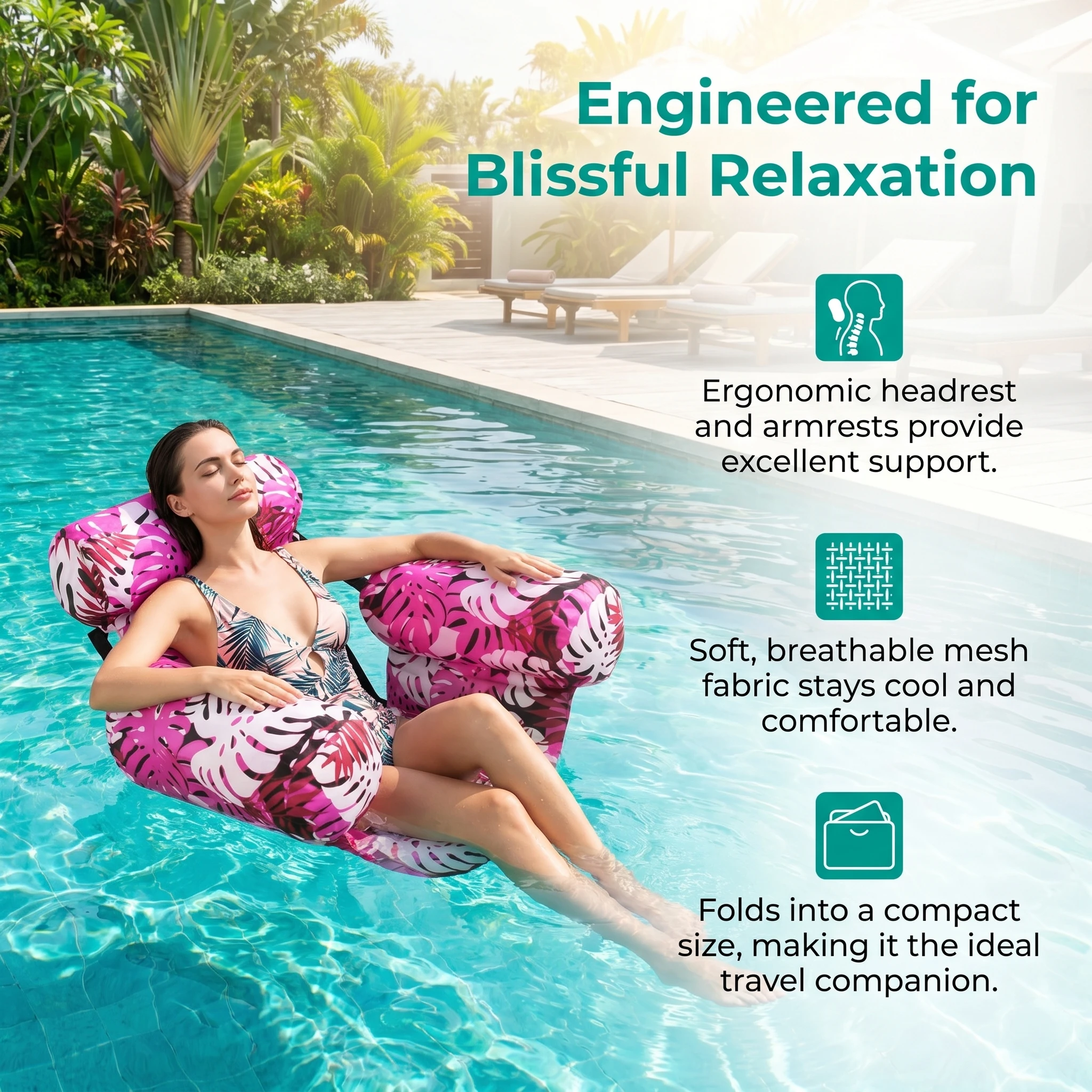 Inflatable Pool Lounger Chair 2
