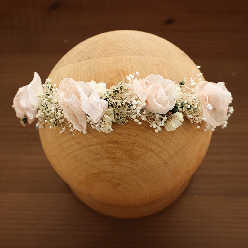 Baby Photography Accessories Full Moon Baby Artificial Flower Headband Decoration Adjustable Floral Headwear Newborn Photo Props - 6