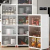 Modern Plastic Kitchen Cabinet for Kitchen Furniture Storage Cabinet Simple Household Multifunction Living Room Landing Locker 1