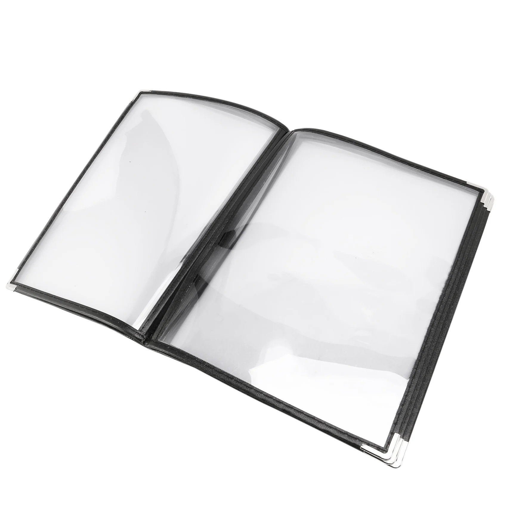 

Transparent Restaurant Menu Covers for A4 Size Book Style Cafe Bar 6 Pages 12 View