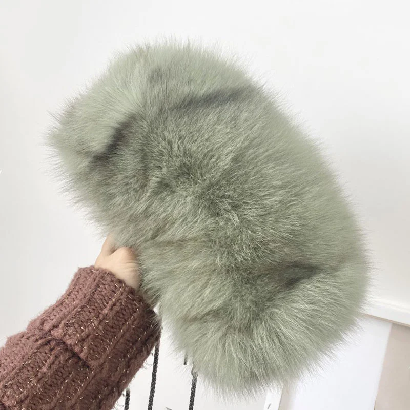 Natural Fox Fur Bags For Women Luxury Designer Hand Bags Shoulder Bag Women's Bag Trend Party Crossbody Fur