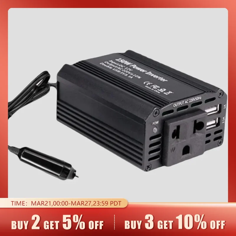 Dual-USB-Car-Power-Inverter-inversor-solar-conversor-port-til-para ...